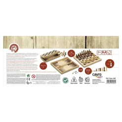 Cayro 3 en 1: ajedrez, damas y backgammon