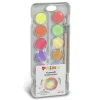 Primo Acuarela escolar 12 colores flúor y metalizados