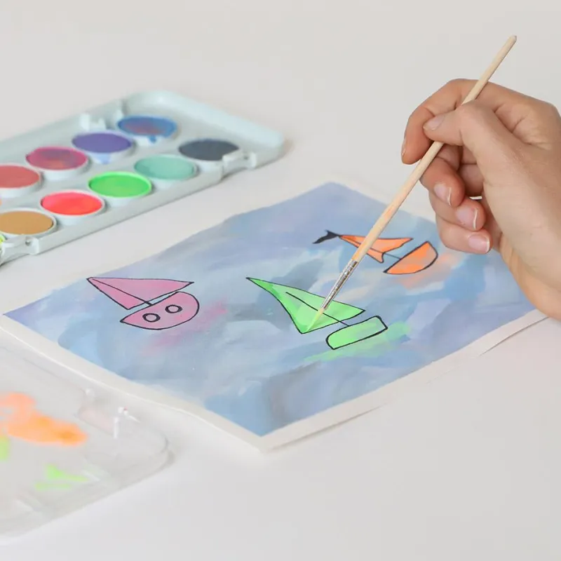 Primo Acuarela escolar 12 colores flúor y metalizados