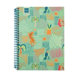 Finocam Agenda espiral cuarto 2025-26 Diva Selva semana vista horizontal 2025-2026