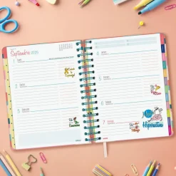 Finocam Agenda espiral cuarto Talkual almas 2025-2026 semana vista horizontal