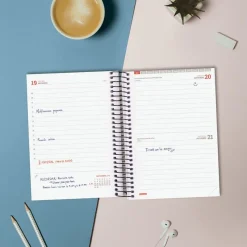 Finocam Agenda espiral E8 azul 2025-2026 día página