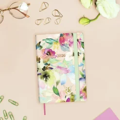 Finocam Agenda Joy F4 Bloom 2026 semana vista horizontal