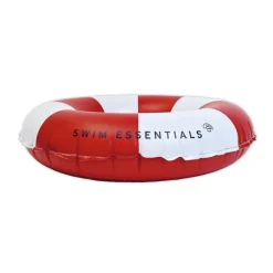Swim Essentials Anillo flotador hinchable rojo y blanco 90cm.
