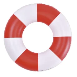 Swim Essentials Anillo flotador hinchable rojo y blanco 90cm.