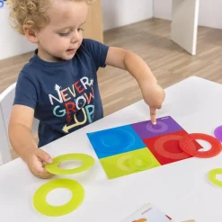 Miniland Anillos translúcidas colores y tamaños surtidos 16pzas para mesa de luz