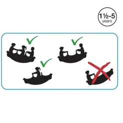 Dantoy Ballena balancín Blue Marine Toys 3 asientos 101cm