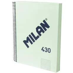 Milan Bloc A4 cuadrícula 5x5 430 verde 120hojas 95gr tapa dura