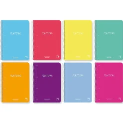 Pacsa Bloc A4 cuadro 5mm. 100 hojas microperforado colores surtidos Plastipac