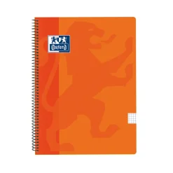 Oxford Bloc A4 naranja cuadro 4mm. tapa plástico 80 hojas