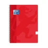 Oxford Bloc A4 rojo cuadro 4mm. tapa plástico 80 hojas
