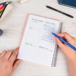 Milan Bloc A5 tapa dura cuadro 5x5mm 80 hojas rosa serie 1918