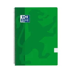 Oxford Bloc A4 verde cuadro 4mm. tapa plástico 80 hojas