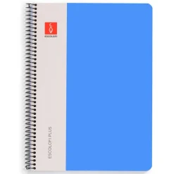 Escolofi Bloc cuarto color azul pauta 3mm. 80 hojas serie Plus