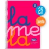 Lamela Bloc cuarto cuadrovía 2,5mm. 80 hojas tapa polipropileno rosa flúor