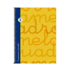 Lamela Bloc cuarto cuadrovía 3mm. 80 hojas tapa extra dura naranja