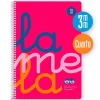 Lamela Bloc cuarto cuadrovía 3mm. 80 hojas tapa polipropileno rosa flúor