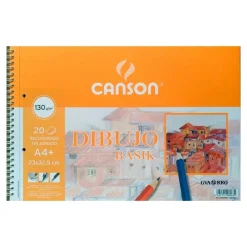 Canson Bloc de dibujo A4 20 hojas 130gr. con recuadro Basik