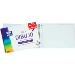 Oxford Bloc de dibujo A4 plus con recuadro 20 hojas 130gr.