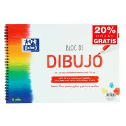 Oxford Bloc de dibujo A4 plus liso 20 hojas 130gr.