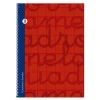 Lamela Bloc folio cuadrovía 3mm 80 hojas tapa extra dura rojo