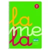 Lamela Bloc folio cuadrovía 2,5mm. 80 hojas tapa de polipropileno verde flúor