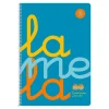 Lamela Bloc folio cuadrovía 3mm. 80 hojas tapa polipropileno azul flúor