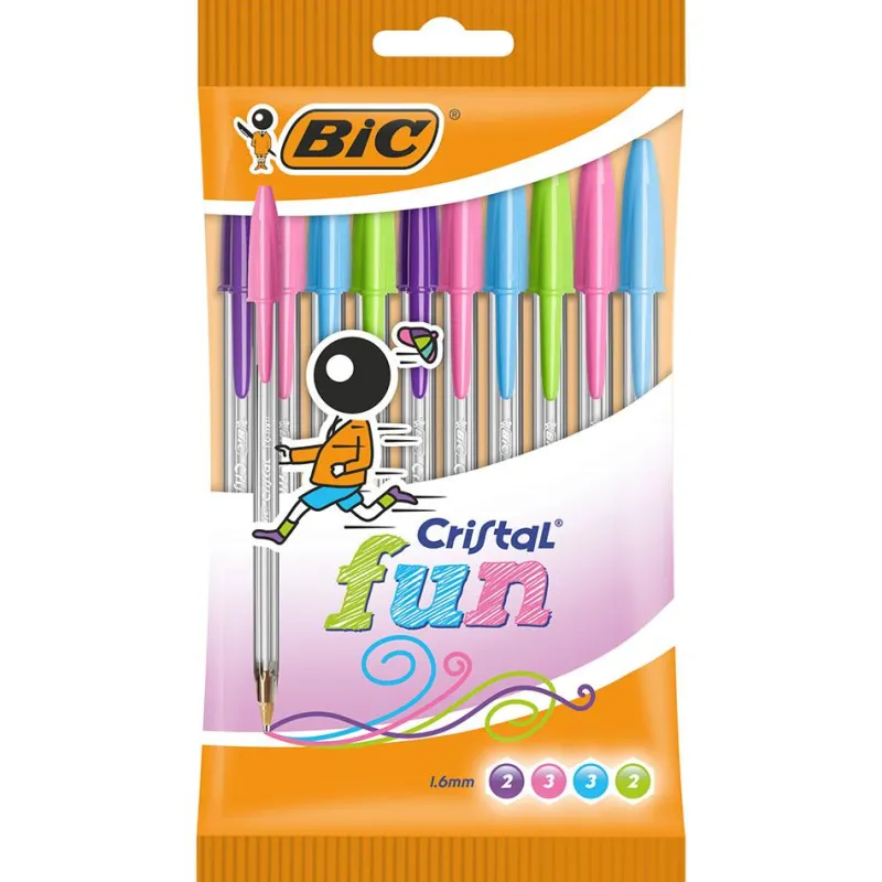 Bic Bolígrafo 10 colores Cristal Fun