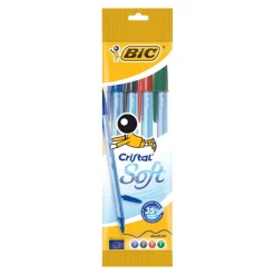 Bic Bolígrafo Cristal Soft 4 unidades de colores