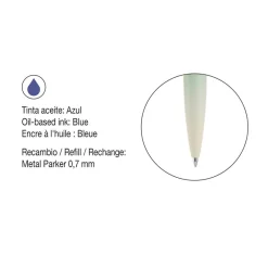 Miquelrius Bolígrafo degradado verde tinta azul