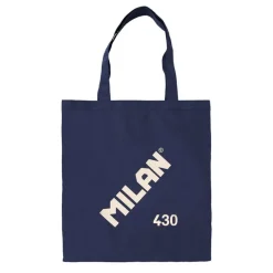 Milan Bolsa de tela tote bag color azul marino serie 1918