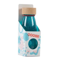 Petit Boum Botella sensorial float azul turquesa