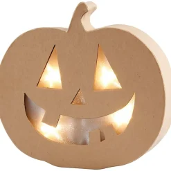Creativ Company Calabaza con luz Halloween papel maché 22x20x4cm