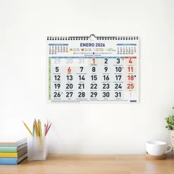 Finocam Calendario pared color 2026 números grandes