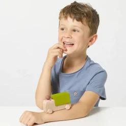 Lubulona Camión madera verde Lubu con figura