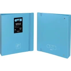 Grafoplas Carpeta A4 4 anillas 40mm polyfoam azul cielo Unequal Minimal