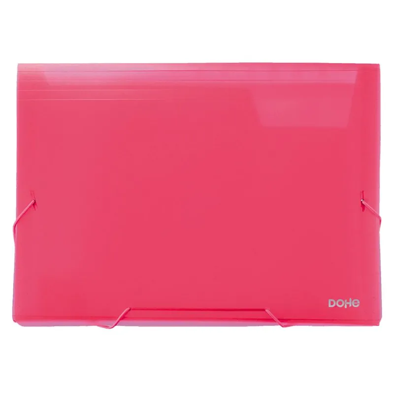 Dohe Carpeta A4 acordeón color rojo translúcido