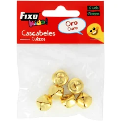 Grafoplas Cascabeles dorados 15mm blíster 6 uds.