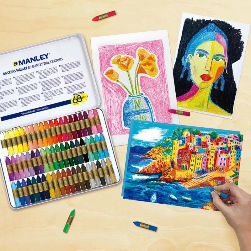 Manley Cera 60 colores caja metal Edición Limitada