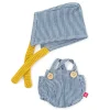 Miniland Conjunto mono rayas con gorro 21cm