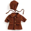 Djeco Conjunto otoño abrigo con gorro marrón 32cm