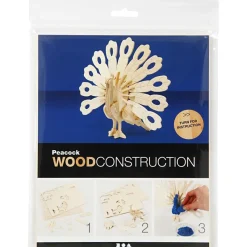 Creativ Company Construcción de madera para ensamblar pavo real 3D