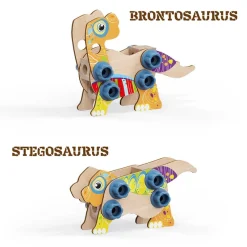 Quercetti Construcción dinosaurios madera Play Bio 24 pzas