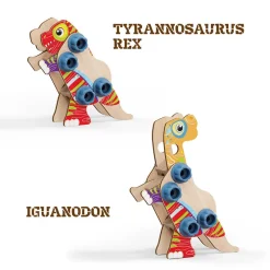 Quercetti Construcción dinosaurios madera Play Bio 24 pzas