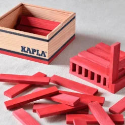 Kapla Construcción caja 40 piezas rojo