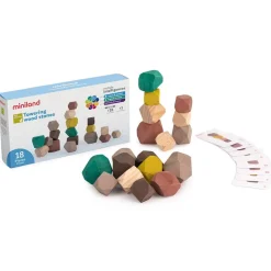 Miniland Construcción madera piedras apilables 18pzas.