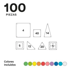 Imanix by Braintoys Construcción magnética 100 piezas Imanix