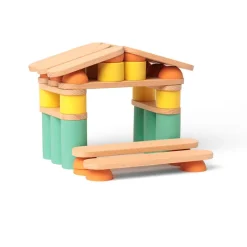 Oppi Construcción Stix 60 piezas madera y silicona