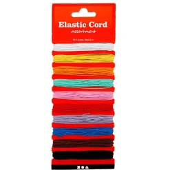 Creativ Company Cordones elásticos para abalorios 3,5mx1mm. 10 colores