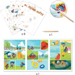 Djeco Crea cómic con calcomanías Flying Sofye